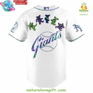 San Francisco Giants x Grateful Dead Dancing Bears Night Baseball Jersey InspirDG 3