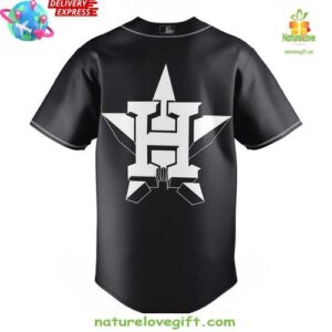 Houston Astros Black Lights Out Limited Edition Baseball Jersey InspirDG 3