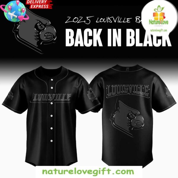 Louisville Cardinals 2025 Black Baseball Jersey