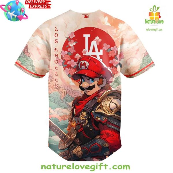 Mario Samurai Dodgers Baseball Jersey LA Dodgers Fan Apparel
