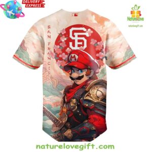 Mario Samurai Hero San Francisco Giants Baseball Jersey InspirDG 3