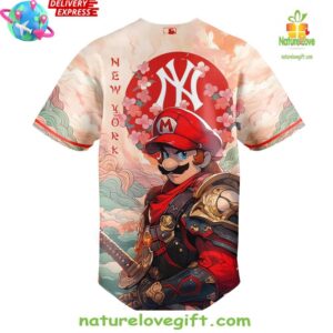 Mario Samurai Hero New York Yankees Baseball Jersey InspirDG 3
