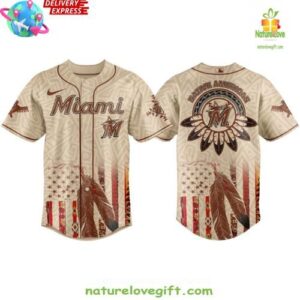 Miami Marlins Native American Heritage Honor 2025 Edition Baseball Jersey InspirDG 2