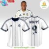 Mbappe Real Madrid 9 Pinstripe Baseball Jersey