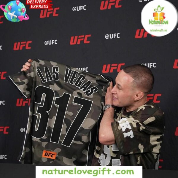 Men’s UFC 317 Camo Baseball Jersey 2025 Fashion Edition