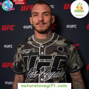 2025 Mens Camo UFC 317 Fashion Edition Baseball Jersey InspirDG 7