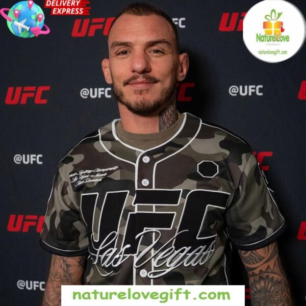 Men’s UFC 317 Camo Baseball Jersey 2025 Fashion Edition