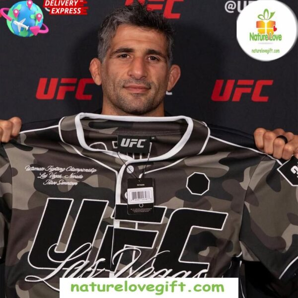 Men’s UFC 317 Camo Baseball Jersey 2025 Fashion Edition