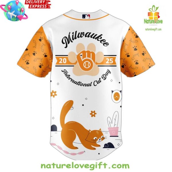 Milwaukee Brewers 2025 International Cat Day Baseball Jersey