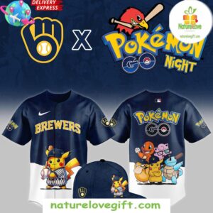 Milwaukee Brewers 2025 Pokémon GO Night Baseball Jersey