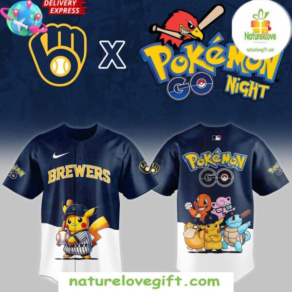 Milwaukee Brewers 2025 Pokémon GO Night Baseball Jersey