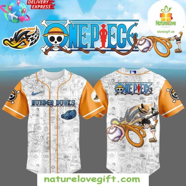 One Piece Akron RubberDucks 2025 Baseball Jersey Game Night