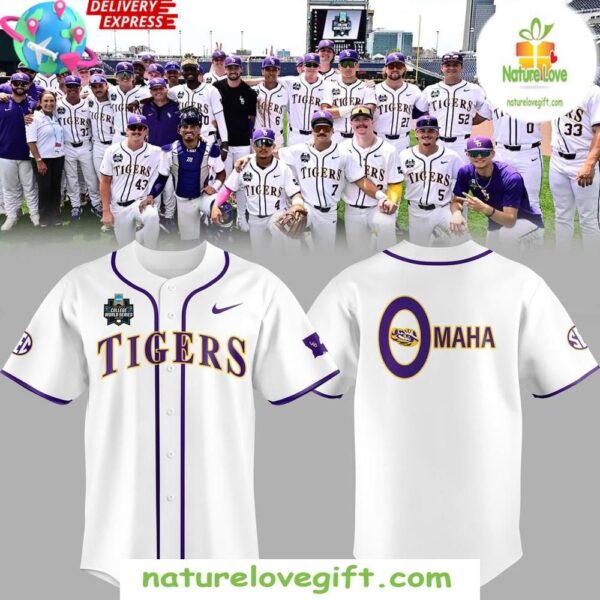 OSU Tigers Baseball Jersey Omaha Mens College World Series