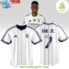 Real Madrid Vini Jr 7 Pinstripe Baseball Jersey