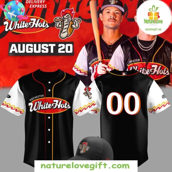 Rochester Red Wings White Hots Baseball Jersey August 20 Game