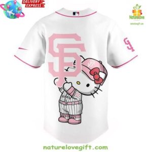 San Francisco Giants x Hello Kitty Pink Game Day Limited Jersey InspirDG 3