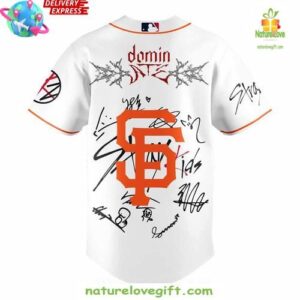 San Francisco Giants x Stray Kids World Tour Baseball Jersey InspirDG 3