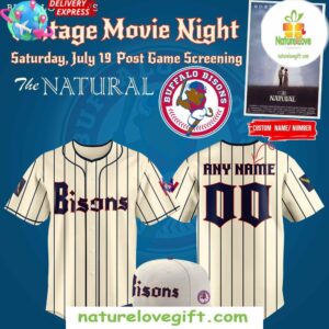 Vintage Buffalo Bisons Baseball Jersey for Movie Night Fans