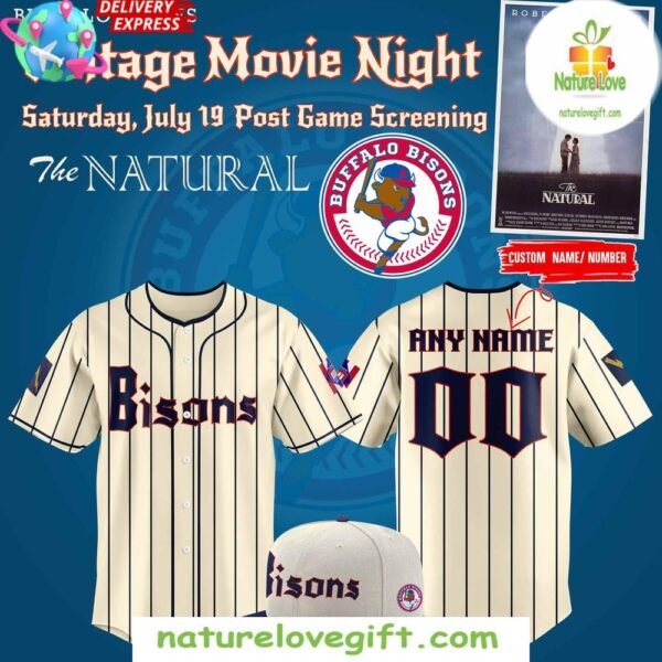 Vintage Buffalo Bisons Baseball Jersey for Movie Night Fans