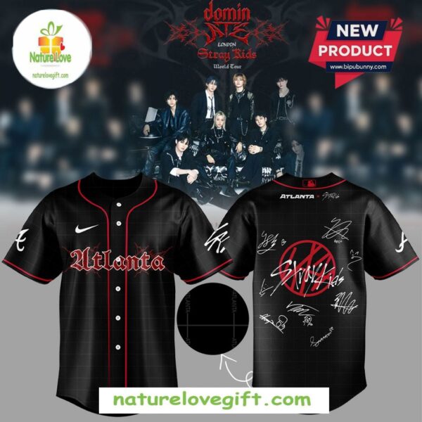 A.Braves Stray Kids Show Signature Baseball Jersey