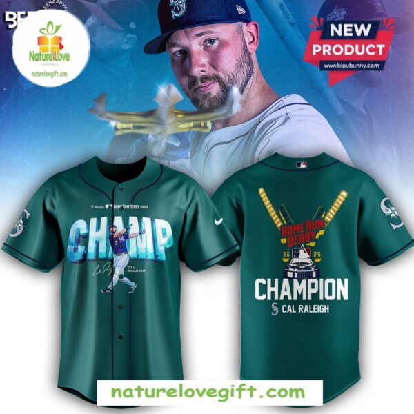 Cal Raleigh Seattle Mariners 2025 Home Run Derby Green Jersey