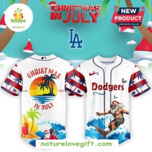 Dodgers MLB x Christmas July Santa 2025 Baseball Jersey 2