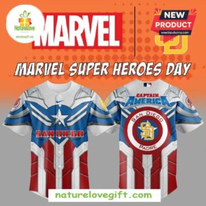 San Diego Padres Captain America Baseball Jersey