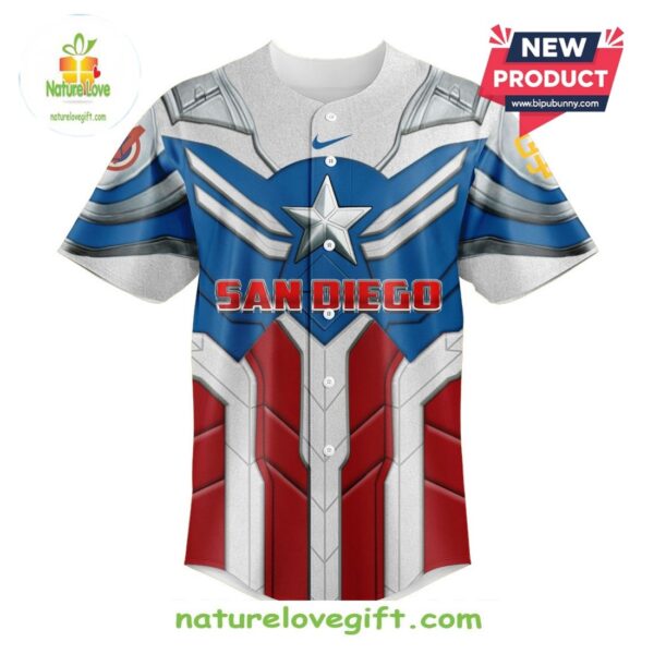 San Diego Padres Captain America Baseball Jersey