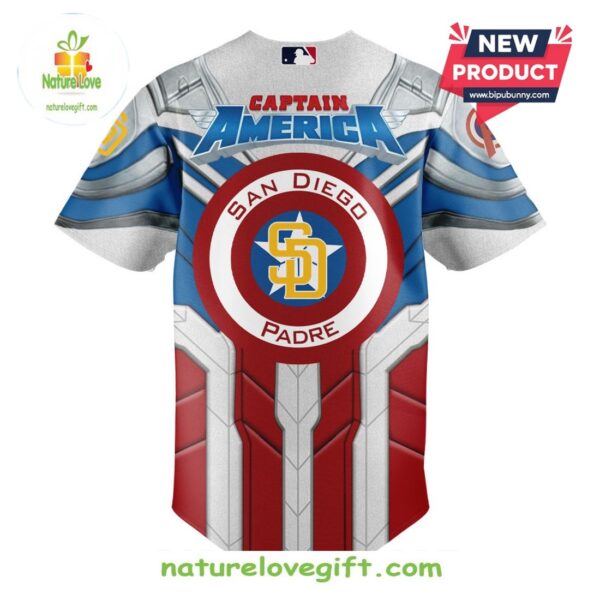 San Diego Padres Captain America Baseball Jersey