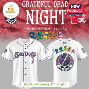 Sea Dogs Grateful Dead Night Limited Edition Baseball Jersey