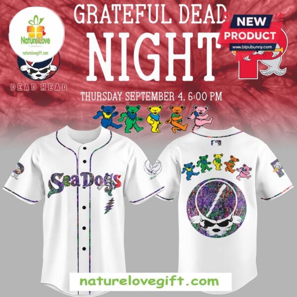 Sea Dogs Grateful Dead Night Limited Edition Baseball Jersey