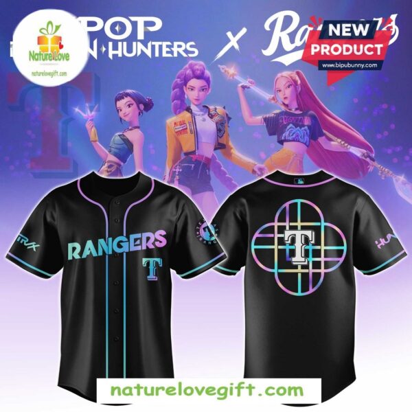 Texas Rangers MLB KPop Demon Hunters Baseball Jersey