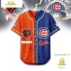 Chicago Bears Mix Chicago Cubs Sporty New Design Baseball Jersey