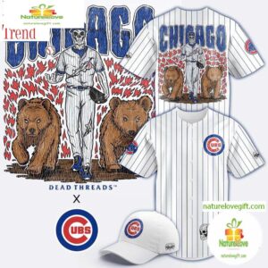 Chicago Cubs Dead Threads Grim Reaper  Baseball Jersey