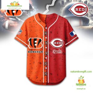Cincinnati Bengals Mix Cincinnati Reds Sporty New Design Baseball Jersey