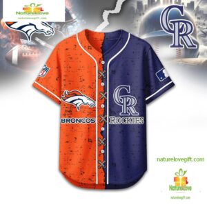 Denver Broncos Mix Colorado Rockies Sporty New Design Baseball Jersey