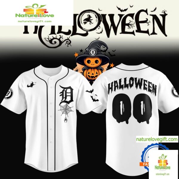 Detroit Tigers Halloween 2025 Custom Baseball Jersey