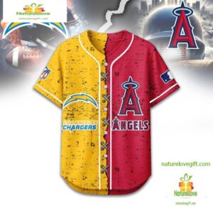 Los Angeles Chargers Mix Los Angeles Angels Sporty New Design Baseball Jersey