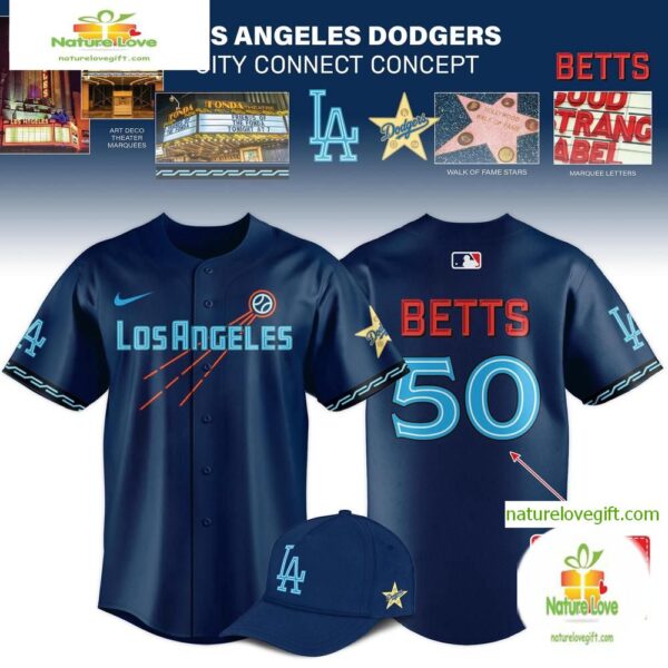 Los Angeles Dodgers New City Connect Custom Name And Number Baseball Jersey