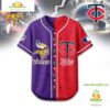 Minnesota Vikings Mix Minnesota Twins Sporty New Design Baseball Jersey