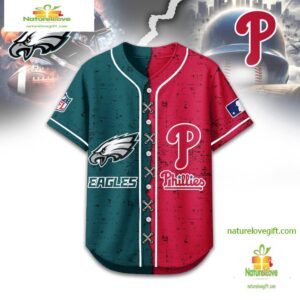 Philadelphia Eagles Mix Philadelphia Phillie Sporty New Design Baseball Jersey