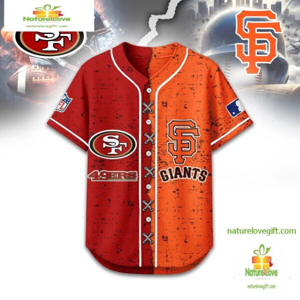 San Francisco 49ers Mix San Francisco Giants Sporty New Design Baseball Jersey