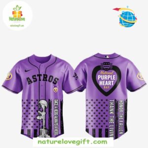 Houston Astros Purple Heart Day MLB Baseball Jersey Gift for Fans