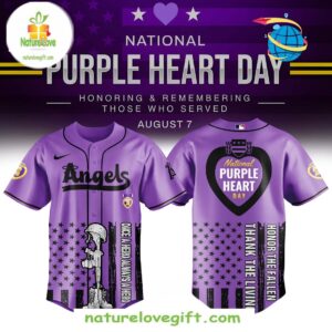Los Angeles Angels MLB x Purple Heart Day Baseball Jersey Viraldes Store Viral 200507 0