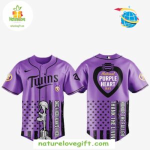 Minnesota Twins Purple Heart Day MLB Baseball Jersey Gift for Fans