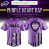Buffalo Bills Purple Heart Day Baseball Jersey NFL Gift