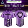 Dallas Cowboys Purple Heart Day Baseball Jersey NFL Gift