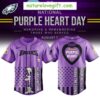 Philadelphia Ealges Purple Heart Day Baseball Jersey NFL Gift