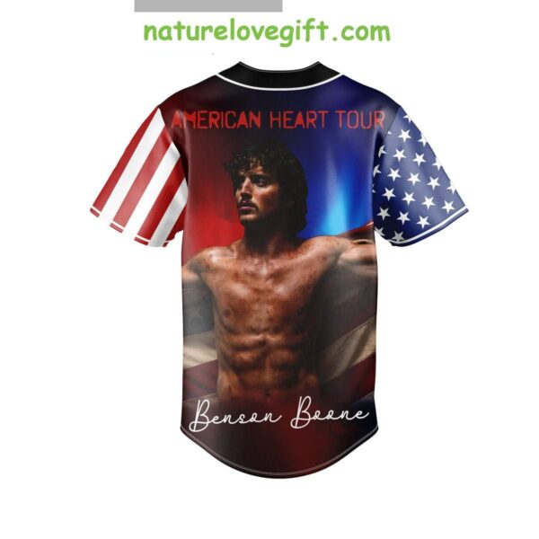 Benson Boone Tour Baseball Jersey American Heart 4th Of July