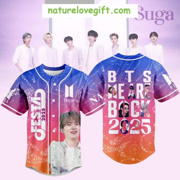 BTS Suga 2025 Festa Baseball Jersey We Are Back